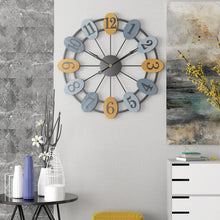 Load image into Gallery viewer, Jeezi Oversize Rustic Numeral Wall Clocks for Living Room Decor Farmhouse Style 20"