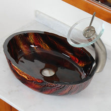Load image into Gallery viewer, Elite Molten Lava Glass Vessel Bathroom Sink Newest Design 184E