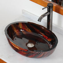 Load image into Gallery viewer, Elite Molten Lava Glass Vessel Bathroom Sink Newest Design 184E