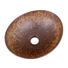 Load image into Gallery viewer, ELITE Oval Matt Iron Ore Glaze Ceramic Bathroom Vessel Sink 1564