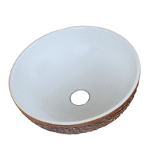 Load image into Gallery viewer, ELITE Round White Glaze Ceramic Bathroom Vessel Sink 1567