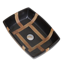 Load image into Gallery viewer, Rectangle Matt Black Ceramic Bathroom Sink ELIMAX'S 2009