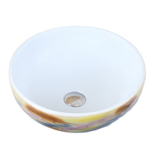 Load image into Gallery viewer, ELITE Round Magic Color And White Porcelain Vessel Sink 1577
