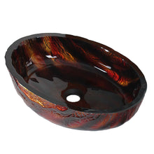 Load image into Gallery viewer, Elite Molten Lava Glass Vessel Bathroom Sink Newest Design 184E