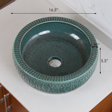 Load image into Gallery viewer, Jade Rock Pattern Porcelain Ceramic Bathroom Sink ELIMAX'S 2001