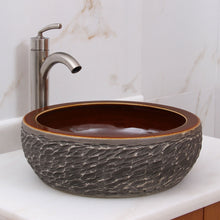 Load image into Gallery viewer, Bronze Glaze Pattern Porcelain Bathroom Sink ELIMAX'S 2002