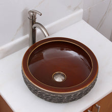 Load image into Gallery viewer, Bronze Glaze Pattern Porcelain Bathroom Sink ELIMAX'S 2002