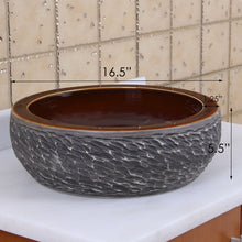 Load image into Gallery viewer, Bronze Glaze Pattern Porcelain Bathroom Sink ELIMAX'S 2002