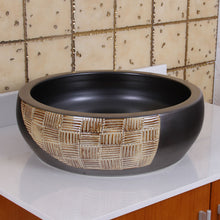Load image into Gallery viewer, Black and Gold Brown Porcelain Bathroom Sink ELIMAX'S 2004