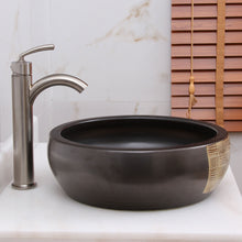 Load image into Gallery viewer, Black and Gold Brown Porcelain Bathroom Sink ELIMAX'S 2004