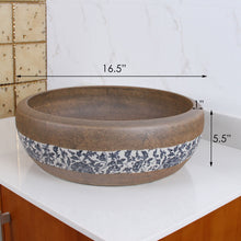 Load image into Gallery viewer, Sandstone Glaze Pattern Porcelain Bathroom Sink ELIMAX'S 2005
