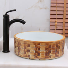 Load image into Gallery viewer, ELIMAX'S Yellow Brick and White Porcelain Ceramic Bathroom Vessel Sink 2013