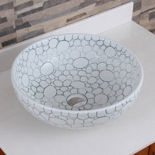 Load image into Gallery viewer, ELIMAX'S Cobblestone Pattern Porcelain Ceramic Bathroom Vessel Sink 2018