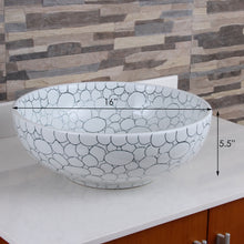 Load image into Gallery viewer, ELIMAX'S Cobblestone Pattern Porcelain Ceramic Bathroom Vessel Sink 2018