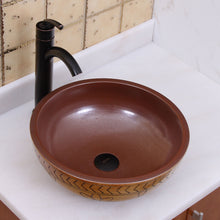 Load image into Gallery viewer, ELIMAX'S Petal Pattern Porcelain Ceramic Bathroom Vessel Sink 2020