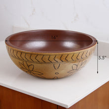 Load image into Gallery viewer, ELIMAX'S Petal Pattern Porcelain Ceramic Bathroom Vessel Sink 2020