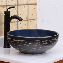 Load image into Gallery viewer, ELIMAX'S Sapphire Glaze Porcelain Ceramic Bathroom Vessel Sink 2021