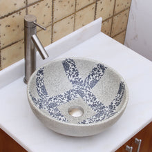 Load image into Gallery viewer, ELIMAX'S Black and Gold Brown Porcelain Ceramic Bathroom Vessel Sink 2004