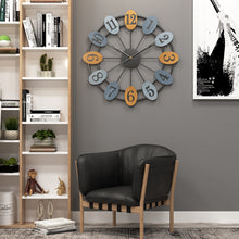 Load image into Gallery viewer, Jeezi Oversize Rustic Numeral Wall Clocks for Living Room Decor Farmhouse Style 20"