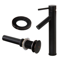 Load image into Gallery viewer, ELITE Glass Bathroom Vessel Sink With Faucet Combo 1312+2659ORB