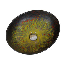 Load image into Gallery viewer, ELITE Oval Fireworks Glaze Ceramic Bathroom Vessel Sink 1561