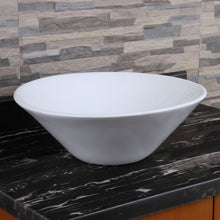 Load image into Gallery viewer, ELITE Unique Funnel Shape White Porcelain Ceramic Bathroom Vessel Sink 303