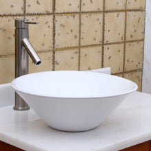 Load image into Gallery viewer, ELITE Unique Funnel Shape White Porcelain Ceramic Bathroom Vessel Sink 303