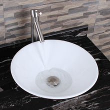 Load image into Gallery viewer, ELITE Unique Funnel Shape White Porcelain Ceramic Bathroom Vessel Sink 303