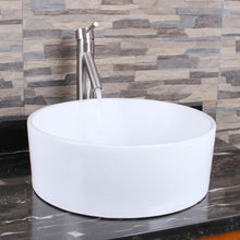 Load image into Gallery viewer, ELITE Round Shape White Porcelain Ceramic Bathroom Vessel Sink 304
