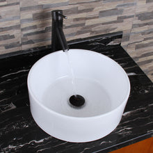 Load image into Gallery viewer, ELITE Round Shape White Porcelain Ceramic Bathroom Vessel Sink 304