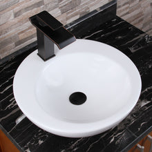 Load image into Gallery viewer, ELITE Unique Round Saucer Shape White Porcelain Ceramic Bathroom Vessel Sink 306