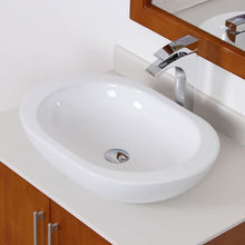 Load image into Gallery viewer, ELITE High Temperature Grade A Ceramic Bathroom Sink With Unique Oval Design 4156