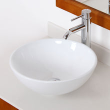 Load image into Gallery viewer, ELITE HIGH TEMPERATURE GRADE A ROUND CERAMIC BATHROOM SINK & SINGLE LEVER FAUCET COMBO