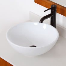 Load image into Gallery viewer, ELITE HIGH TEMPERATURE GRADE A ROUND CERAMIC BATHROOM SINK & SINGLE LEVER FAUCET COMBO