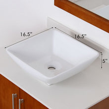 Load image into Gallery viewer, ELITE High Temperature Grade A Ceramic Bathroom Sink With Unique Square Design 4322