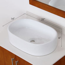 Load image into Gallery viewer, ELITE High Temperature Grade A Ceramic Bathroom Sink With Unique Oval Design 4352