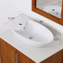 Load image into Gallery viewer, ELITE Grade A Ceramic Bathroom Sink With Unique Oval Design 4704

