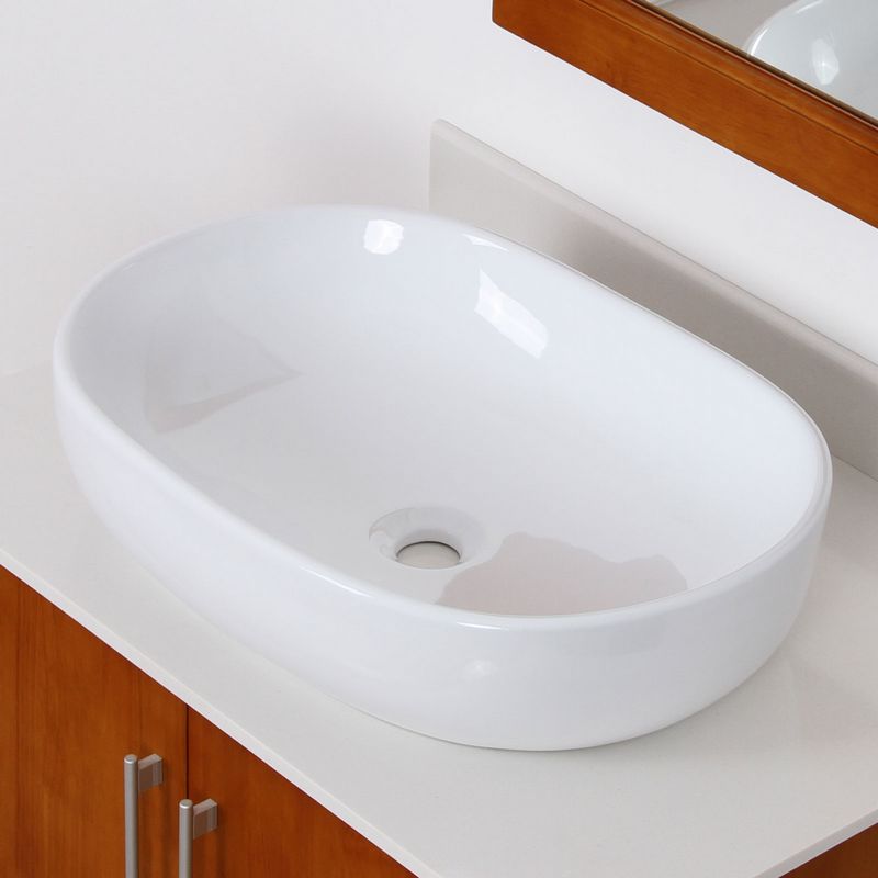 ELITE Grade A Ceramic Bathroom Sink With Unique Oval Design 4916