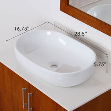 Load image into Gallery viewer, ELITE Grade A Ceramic Bathroom Sink With Unique Oval Design 4916