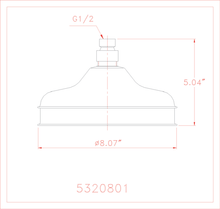 Load image into Gallery viewer, 8" Chrome Rainfall Shower-head 5320801