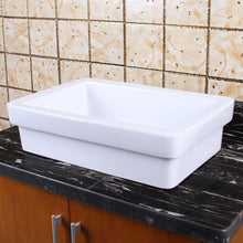 Load image into Gallery viewer, ELITE Double Layers Modern Design Ceramic Porcelain Bathroom Sink 601