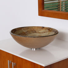 Load image into Gallery viewer, ELITE Modern Design Tempered Glass Bathroom Vessel Sink 7003