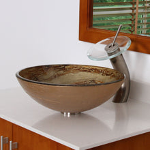 Load image into Gallery viewer, ELITE Modern Design Tempered Glass Bathroom Vessel Sink 7003