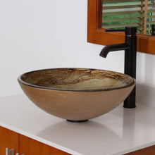 Load image into Gallery viewer, ELITE Modern Design Tempered Glass Bathroom Vessel Sink 7003