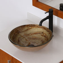 Load image into Gallery viewer, ELITE Modern Design Tempered Glass Bathroom Vessel Sink 7003