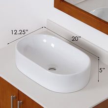 Load image into Gallery viewer, ELITE Grade A Ceramic Bathroom Sink With Unique Oval Design C842
