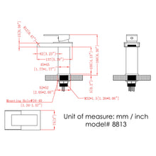 Load image into Gallery viewer, ELITE Water Fall Single Lever Basin Sink Faucet 8813