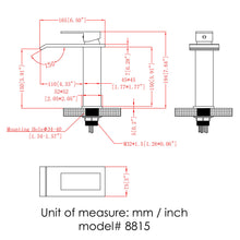 Load image into Gallery viewer, ELITE Water Fall Design Basin Sink Single Lever Faucet 8815