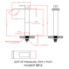 Load image into Gallery viewer, ELITE Water Fall Design Single Lever Vessal Sink Faucet 8816