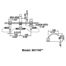 Load image into Gallery viewer, CAE Double Handle Bathroom Sink Faucet 881740C